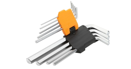 Набор Г-образных шестигранников 1,5-10 мм удлиненные 9 предметов TOLSEN TT20048