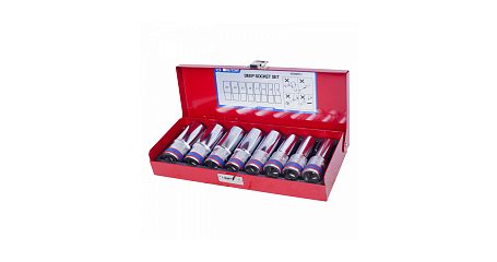 Набор глубоких торцевых головок 1/2