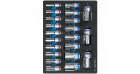 Набор глубоких торцевых головок 1/2