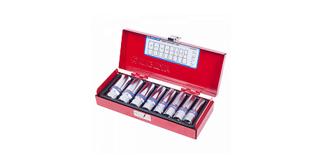 Набор глубоких торцевых головок 3/8", шестигранные, 10-19 мм, 8 предметов KING TONY 3508MR