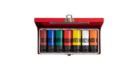 Набор глубоких ударных торцевых головок 1/2" шестигранные 15-22 мм 7 предметов KING TONY 44907MP