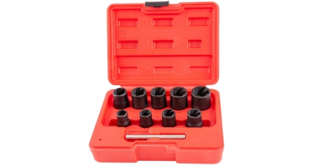 Набор головок BESS3810  торцевых спиральных для поврежденного крепежа 3/8