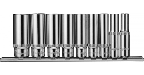 Набор головок торцевых глубоких 1/2"DR на держателе внешний TORX® E10-E24 9 предметов Ombra 912709