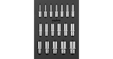 Набор головок торцевых глубоких Ombra OMT18STE, 1/2