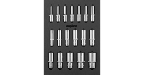 Набор головок торцевых глубоких Ombra OMT18STE, 1/2" DR