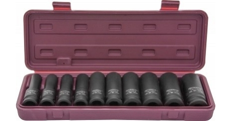 Набор головок торцевых ударных глубоких 1/2"DR, 10-24 мм, 10 предметов Thorvik ISS11210