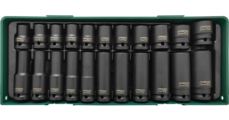 Набор головок ударных 1/2"DR в ложементе 10-24 мм 22 предмета JONNESWAY S03A4122SP