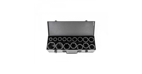 Набор головок ударных глубоких ROSSVIK ST238 (3/4", 17-50 мм, L 90 мм, 16 предметов)