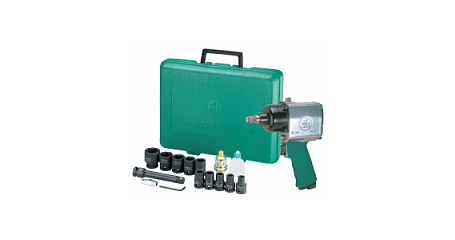 Пневмогайковерт JonnesWay JAI-0501K с набором ударных головок (17 предметов)