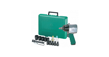 Пневмогайковерт JonnesWay JAI-0501K с набором ударных головок (17 предметов)