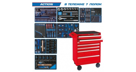Инструментальная тележка с набором инструментов 