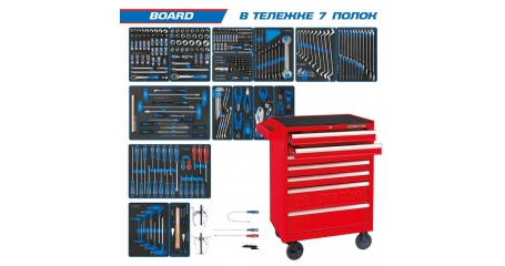 Инструментальная тележка с набором инструментов 