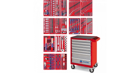 Инструментальная тележка с набором инструментов "ЭКСПЕРТ" 323 предмета МАСТАК 52-07323R