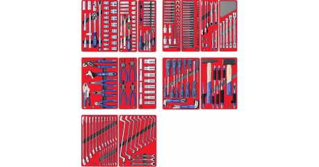 Набор инструментов "ЛИДЕР" для тележки, 14 ложементов, 270 предметов МАСТАК 5-00270