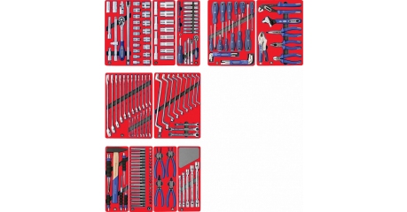 Набор инструментов "МАСТЕР" для тележки, 11 ложементов, 205 предметов МАСТАК 5-00205