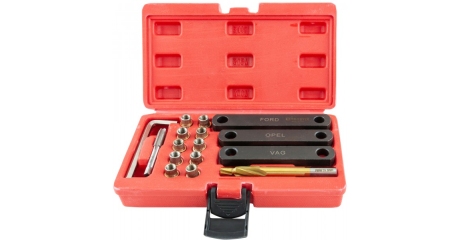 Набор инструментов BTRK для восстановления резьбы скобы тормозного суппорта, 16 предметов