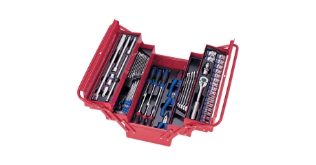 Набор инструментов универсальный, раскладной ящик, 62 предмета KING TONY 902-062MR