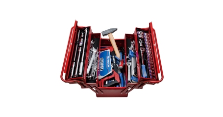 Набор инструментов универсальный, раскладной ящик, 88 предметов KING TONY 902-089MR01