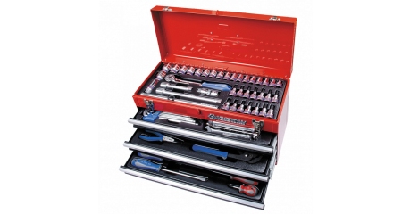 Набор инструментов универсальный, выдвижной ящик, 73 предмета KING TONY 901-073MR