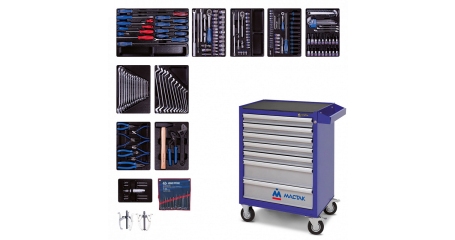 Тележка с инструментом 204 предмета KING TONY 934-100AMB