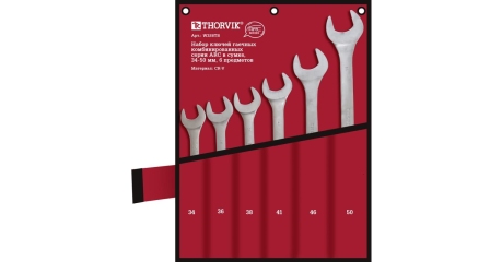 Набор ключей гаечных комбинированных серии ARC в сумке 34-50 мм 6 предметов Thorvik W3S6TB
