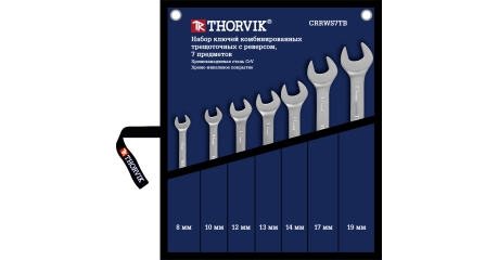 Набор ключей комбинированных с трещоткой THORVIK CRRWS7TB