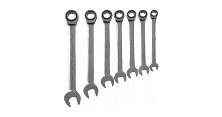 Набор ключей комбинированных трещоточных JONNESWAY W45107S (10-19 мм, 7 предметов)