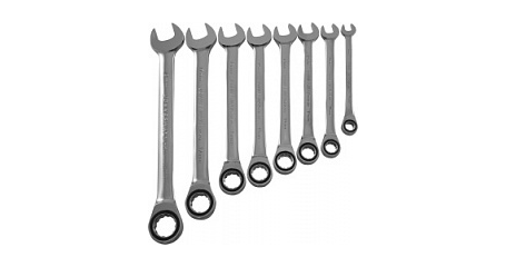 Набор ключей комбинированных трещоточных JONNESWAY W45308S (8 предметов)