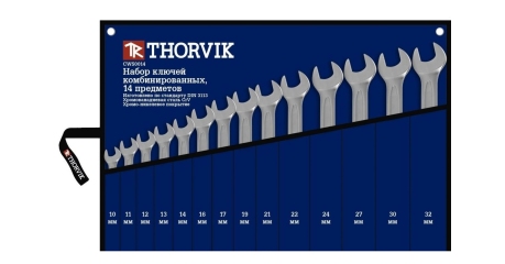 Набор ключей комбинированных Thorvik CWS0014 (14 предметов)