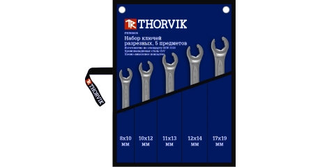Набор ключей разрезных в сумке Thorvik FNWS005 8-19 мм, 5 предметов