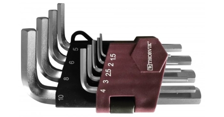 Набор ключей торцевых шестигранных коротких HKS9S, H1.5-H10