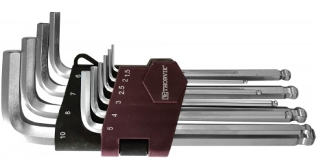 Набор ключей торцевых шестигранных с шаром Thorvik HKB10S  (H1.5-H10)