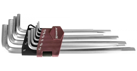 Набор ключей торцевых шестигранных удлиненных дюймовых H1/16"-H3/8" Thorvik HKIL10S