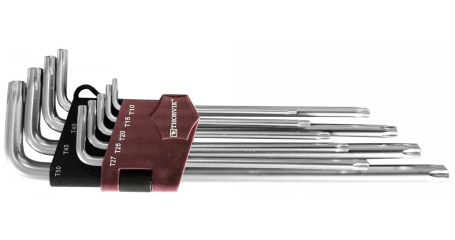 Набор ключей торцевых TORX удлиненных T10-T50 9 предметов Thorvik TKL9S