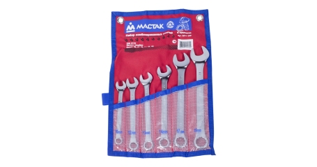 Набор комбинированных ключей, 10-19 мм, 6 предметов МАСТАК 0211-06P