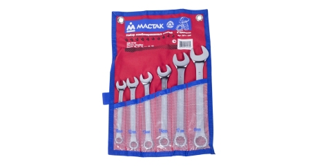 Набор комбинированных ключей, 10-19 мм, 6 предметов МАСТАК 0211-06P