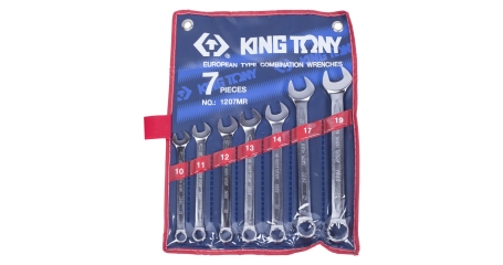 Набор комбинированных ключей, 10-19 мм, 7 предметов KING TONY 1207MR