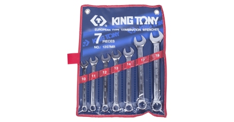 Набор комбинированных ключей, 10-19 мм, 7 предметов KING TONY 1207MR