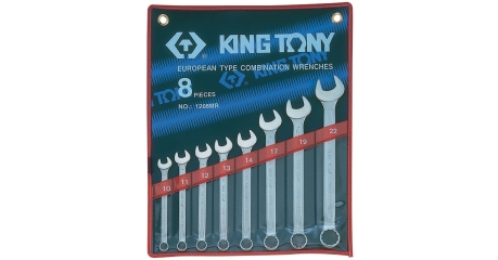 Набор комбинированных ключей, 10-22 мм, 8 предметов KING TONY 1208MR