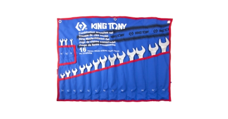 Набор комбинированных ключей, 1/4"-1" 1/4", 16 предметов KING TONY 1216SRN