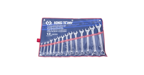 Набор комбинированных ключей, 5/16"-1-1/4", 14 предметов KING TONY 1214SR
