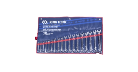 Набор комбинированных ключей, 6-24 мм, 18 предметов KING TONY 1218MR01