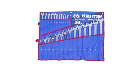 Набор комбинированных ключей, 6-32 мм чехол из теторона, 26 предметов KING TONY 1226MRN