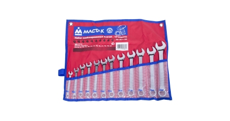 Набор комбинированных ключей, 8-22 мм, 12 предметов МАСТАК 0211-12P