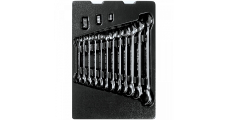 Набор комбинированных ключей с трещоткой, ложемент, 15 предметов KING TONY 9-10215MR