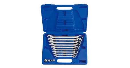 Набор комбинированных трещоточных ключей, 8-19 мм, кейс, 13 предметов KING TONY 13113MR