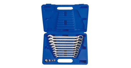 Набор комбинированных трещоточных ключей, 8-19 мм, кейс, 13 предметов KING TONY 13113MR