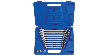 Набор комбинированных трещоточных ключей, 8-19 мм, кейс, 13 предметов KING TONY 13213MR