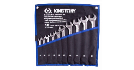 Набор комбинированных ключей KING TONY 12D10MRN, 8-24 мм, чехол из теторона, 10 предметов