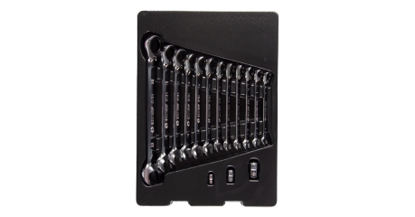 Набор комбинированных ключей с трещоткой ложемент 15 предметов KING TONY 9-102A15MR